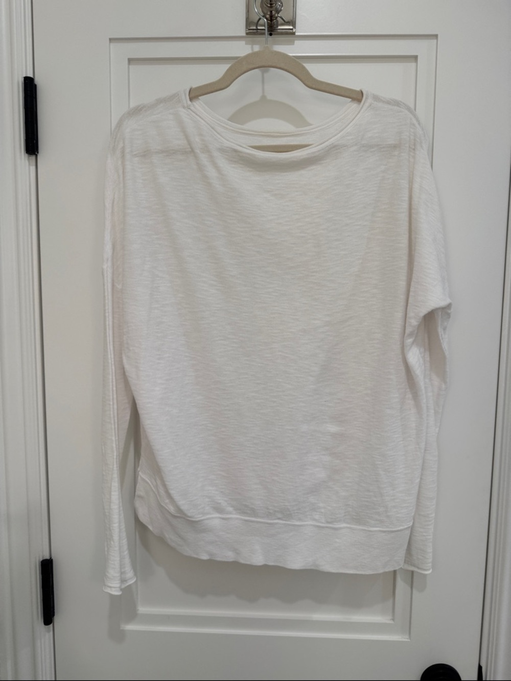 Vince White Long Sleeve Tee